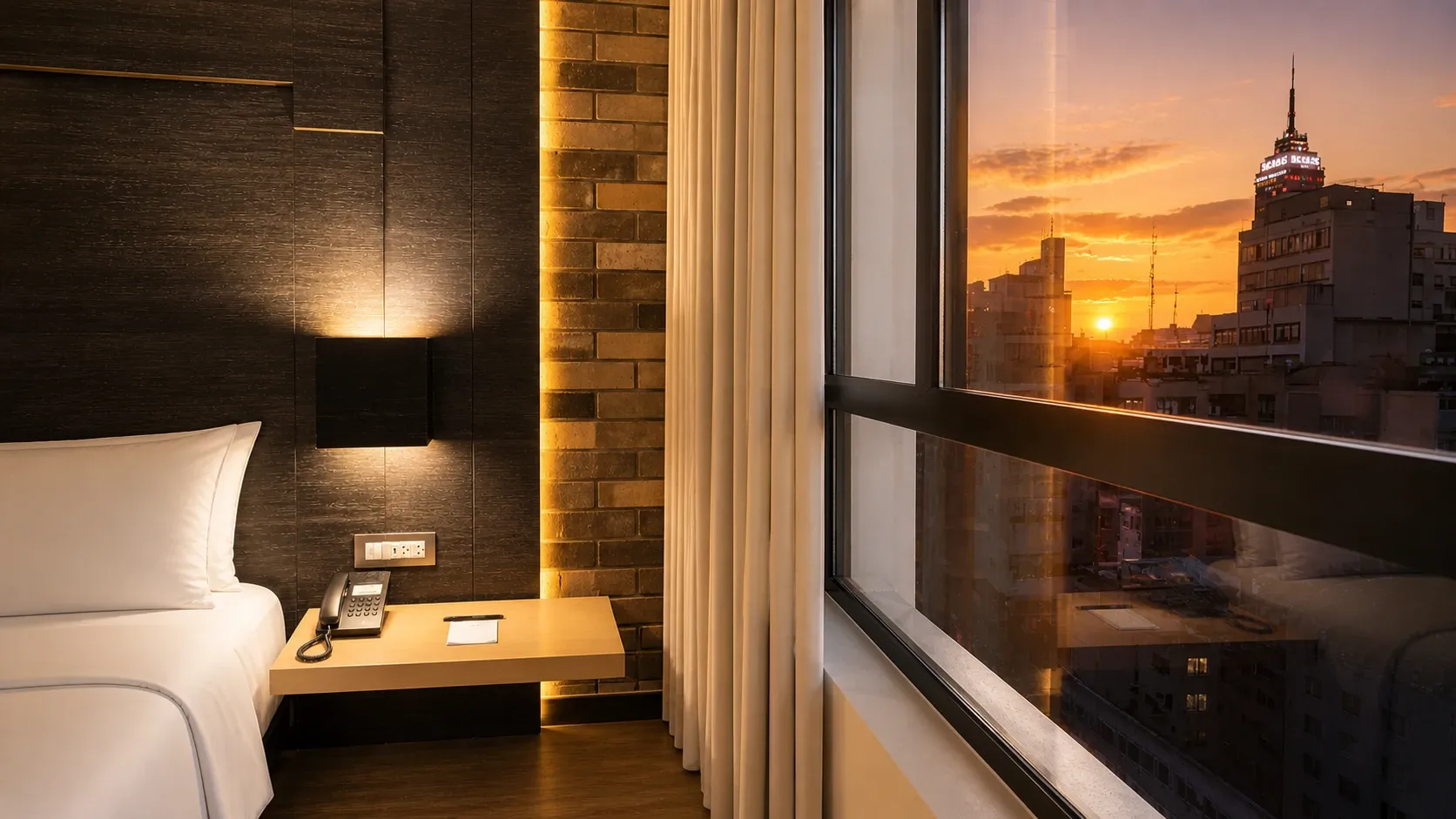 Vue de la Suite avec Jacuzzi avec lit king size à l'Hôtel Punto MX.