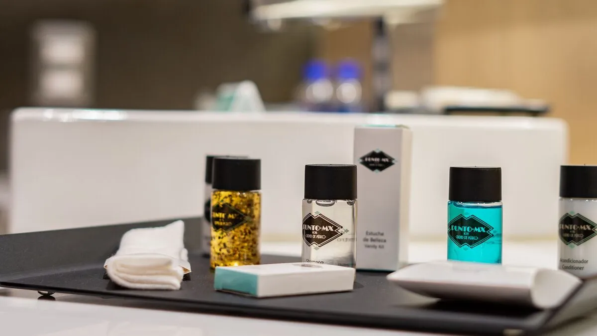 Bath amenities at Hotel Punto MX.